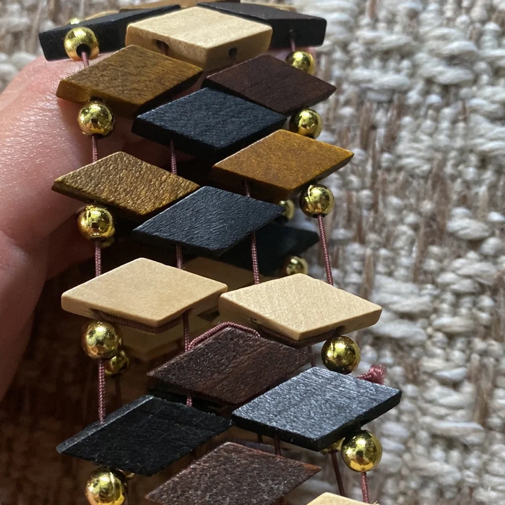 Wood cuff stretch bracelet, one size fits all!